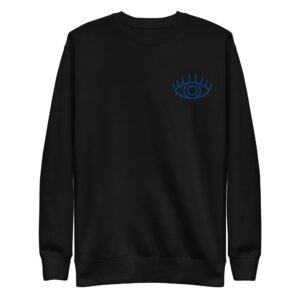 Mystic Eye Embroidered Unisex Sweatshirt | Spiritual & Boho Aesthetic | Soft & Cozy Cotton Blend | Casual Streetwear for Men & Women